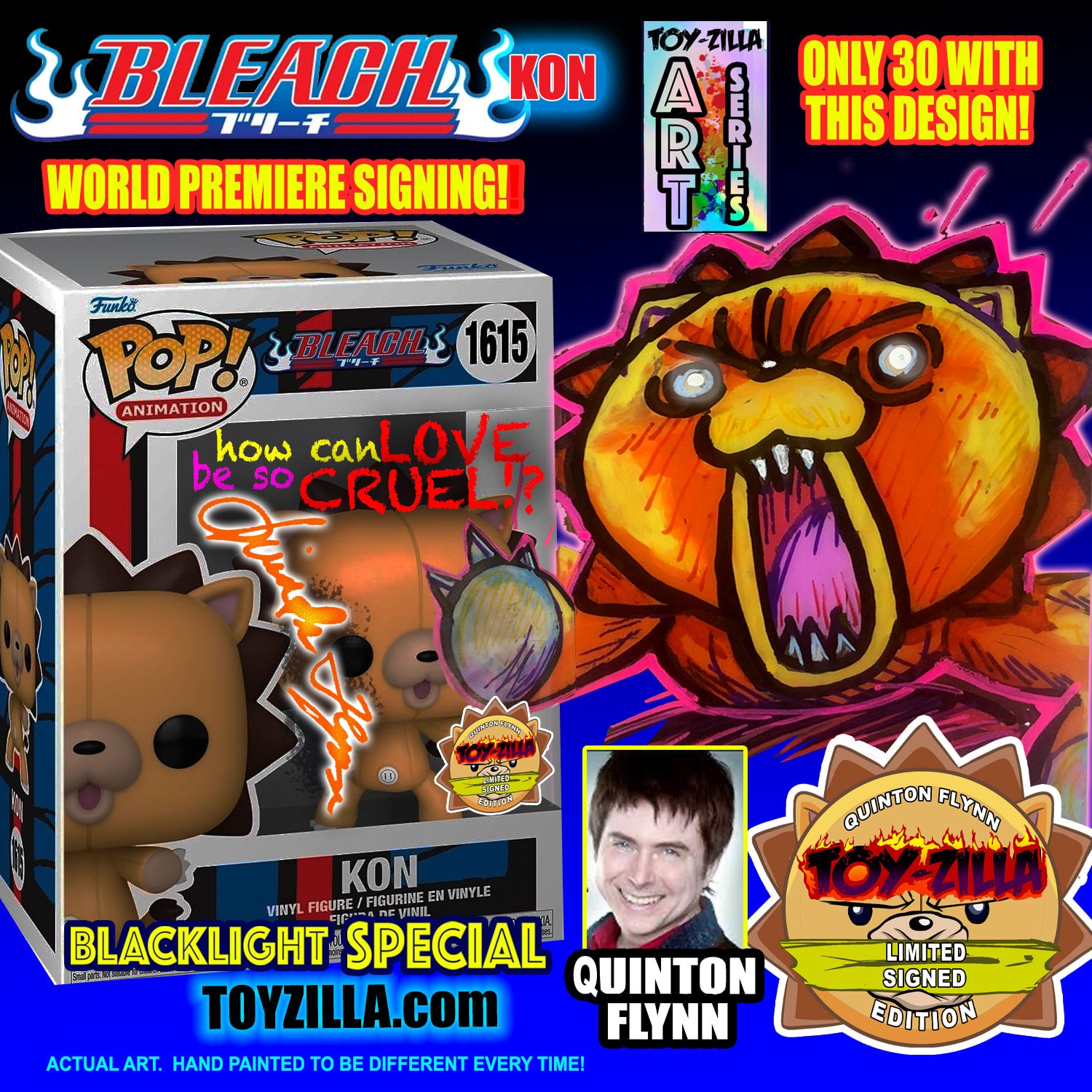Bleach KON Limited Signed Edition BlackLight Special Quinton Flynn