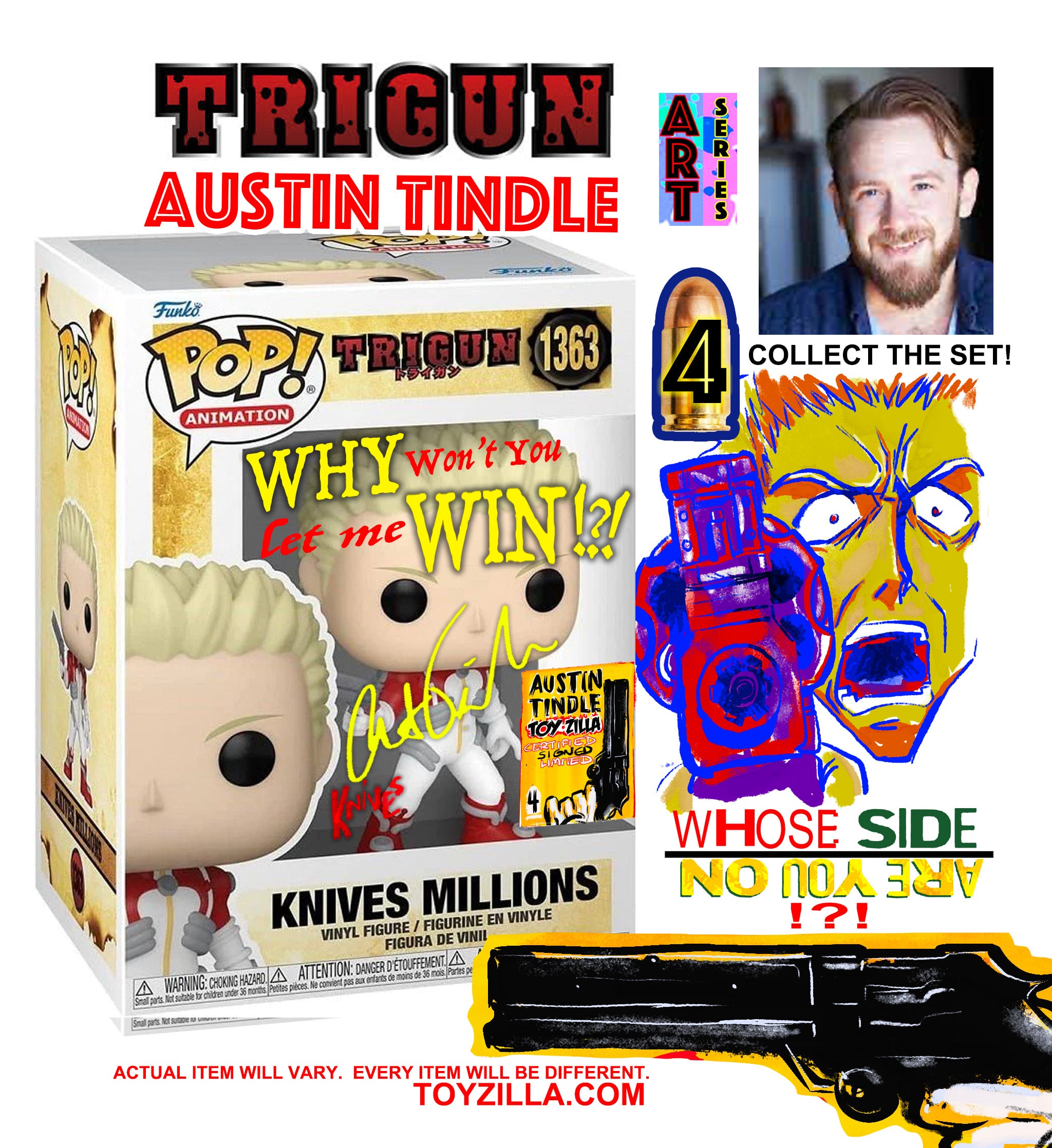 04 KNIVES MILLIONS Trigun ART Series AUSTIN TINDLE Funko POP LE50