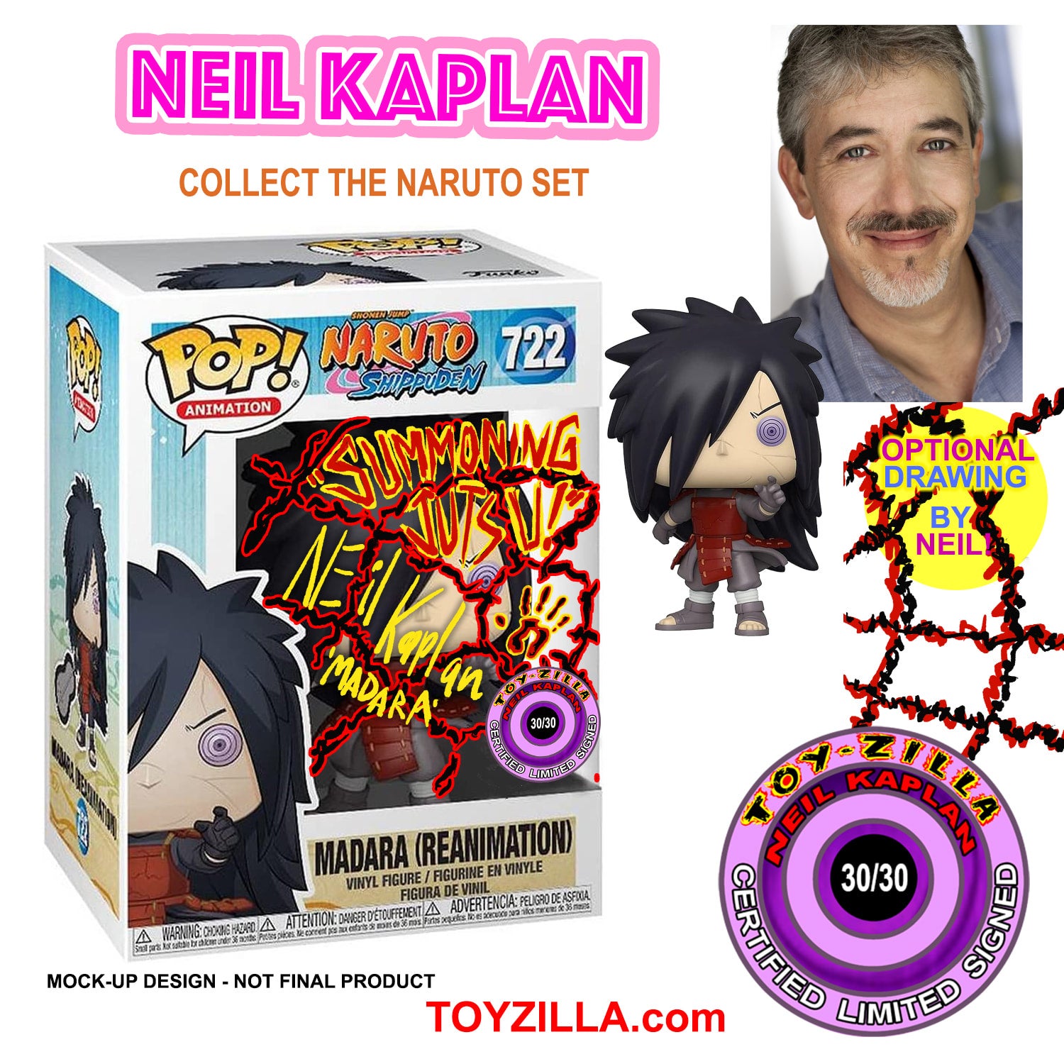 MADARA Reanimation Neil Kaplan SIGNED LE30 POP Naruto Shippuden