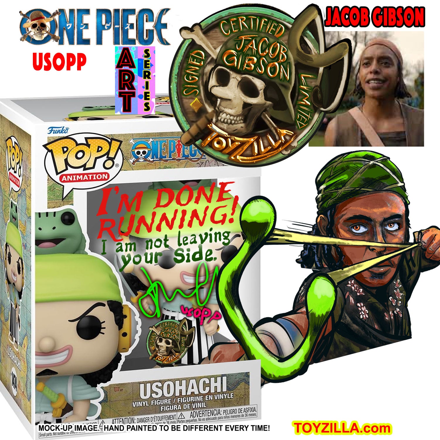 USOPP ART SERIES Jacob Gibson LE One Piece Signed Certified Funko