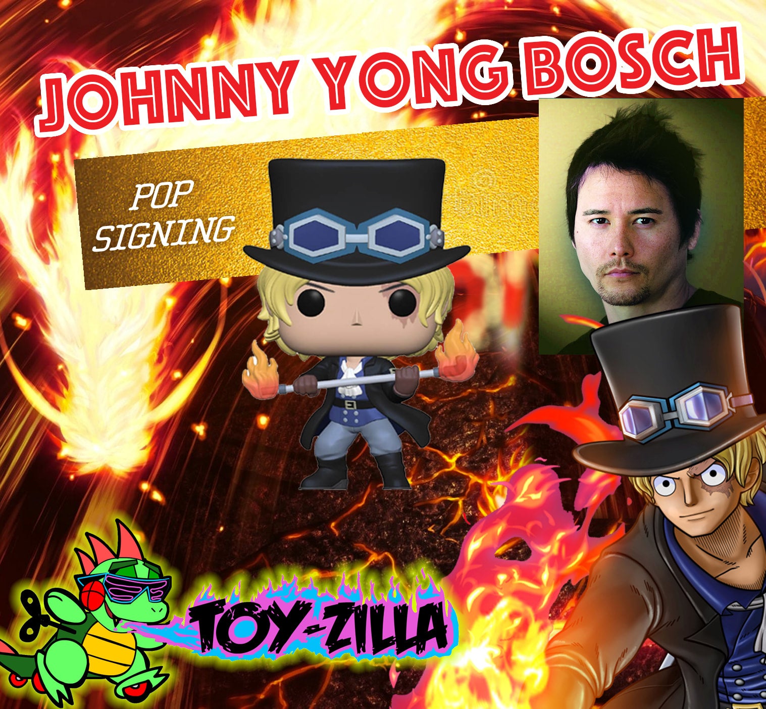 JOHNNY YONG BOSCH Signed SABO One Piece Funko POP - IN STOCK | TOYZILLA Site